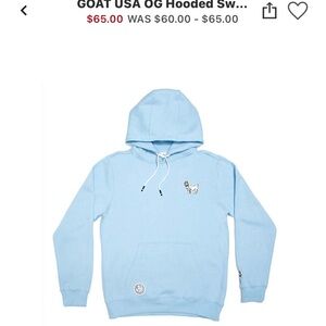 GOAT USA OG Carolina blue hoodie sweatshirt. Adult small.